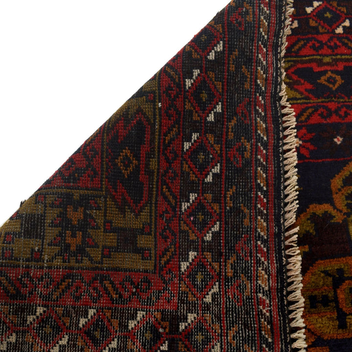 Blue Afghan Baluchi Rug 4' 0" x 6' 9" Hand-Knotted | No. AL57918