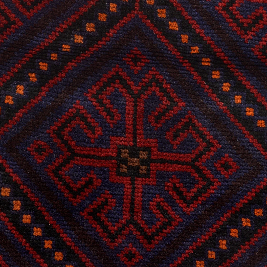 Afghan Baluchi Rug 4' 2" x 6' 4" Hand-Knotted | No. AL57952