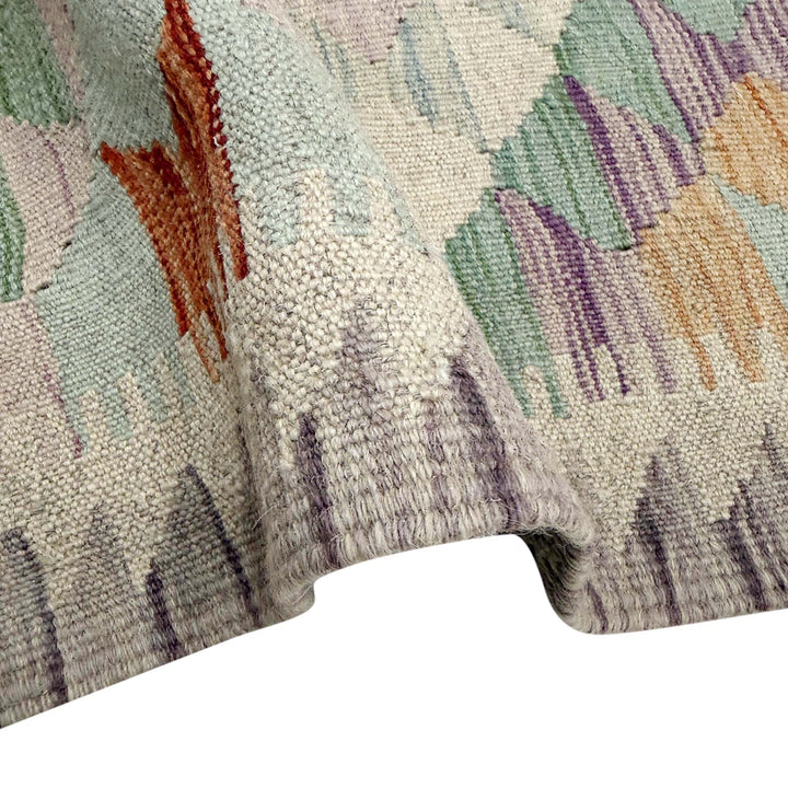Multicolor Afghan Vegetable Kilim Rug 2' 7" x 15' 1" Flat-Weave | No. AL58065