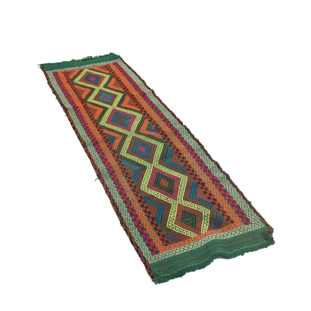 Afghan Kilim Rug 2' 1" x 6' 9" Flat-Weave | No. AL58071