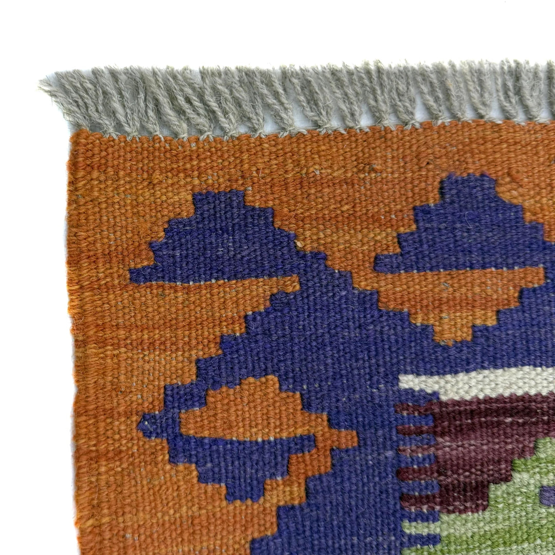 Afghan Vegetable Kilim Rug 2' 6" x 4' 3" Flat-Weave | No. AL581784