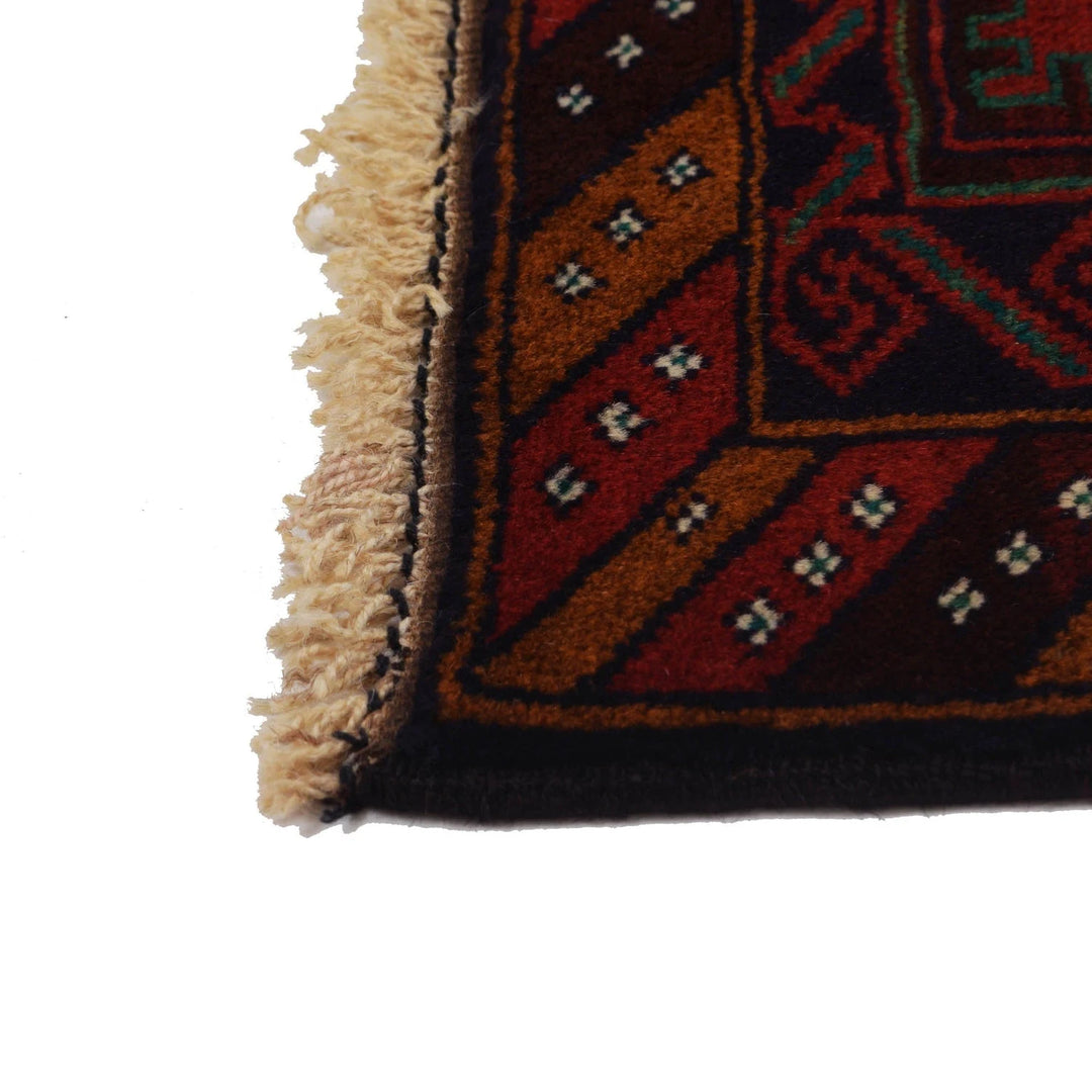 Afghan Baluchi Rug 3' 0" x 4' 7" Hand-Knotted | No. AL58299