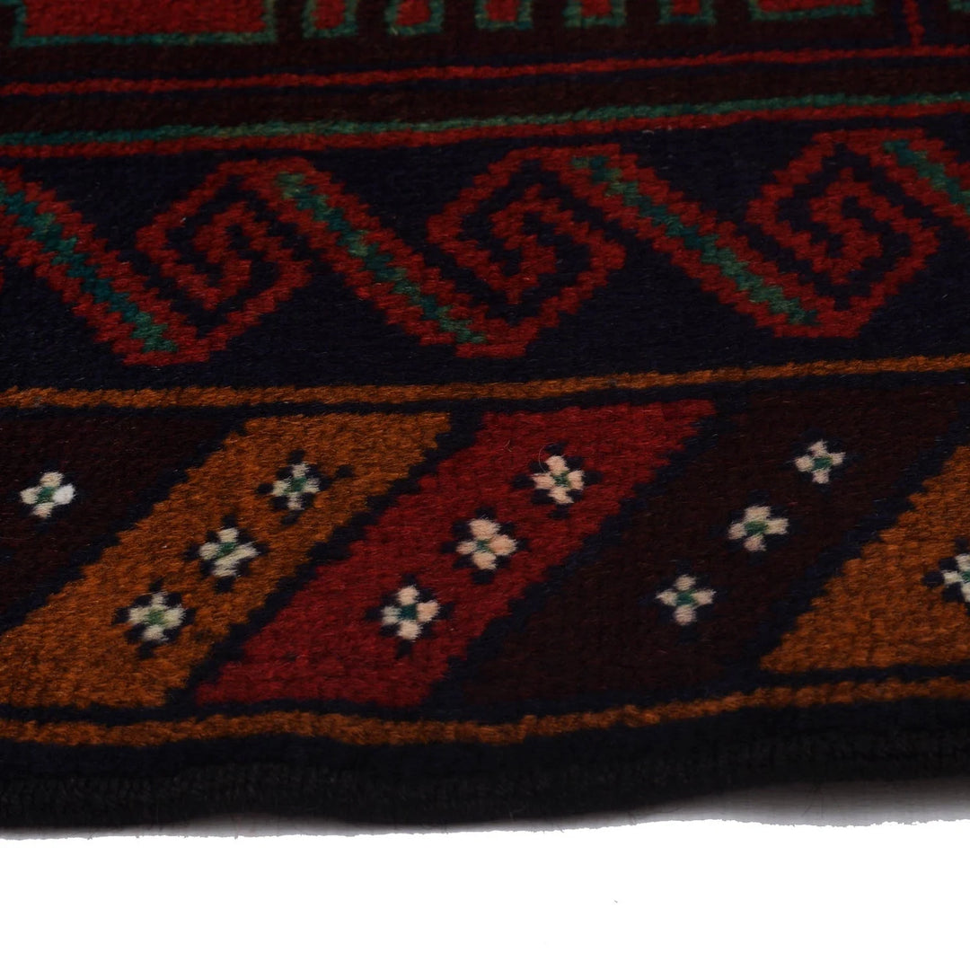 Afghan Baluchi Rug 3' 0" x 4' 7" Hand-Knotted | No. AL58299