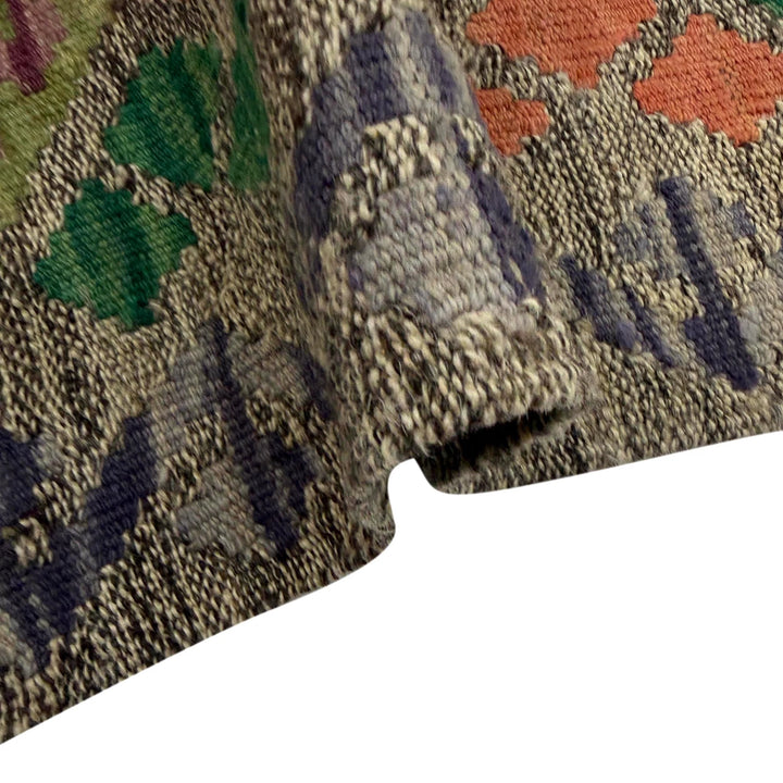 Afghan Vegetable Kilim Rug 2' 11" x 9' 11" Flat-Weave | No. AL583339