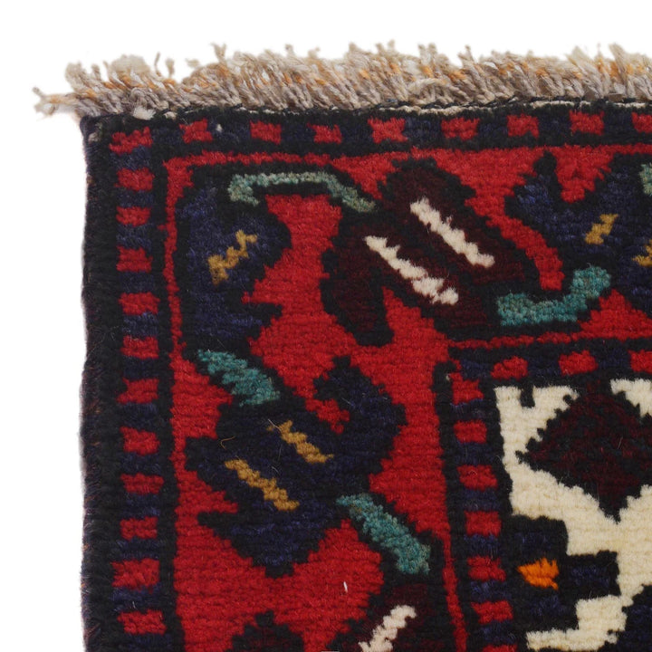 Beige Afghan Baluchi Rug 3' 3" x 4' 9" Hand-Knotted | No. AL58361
