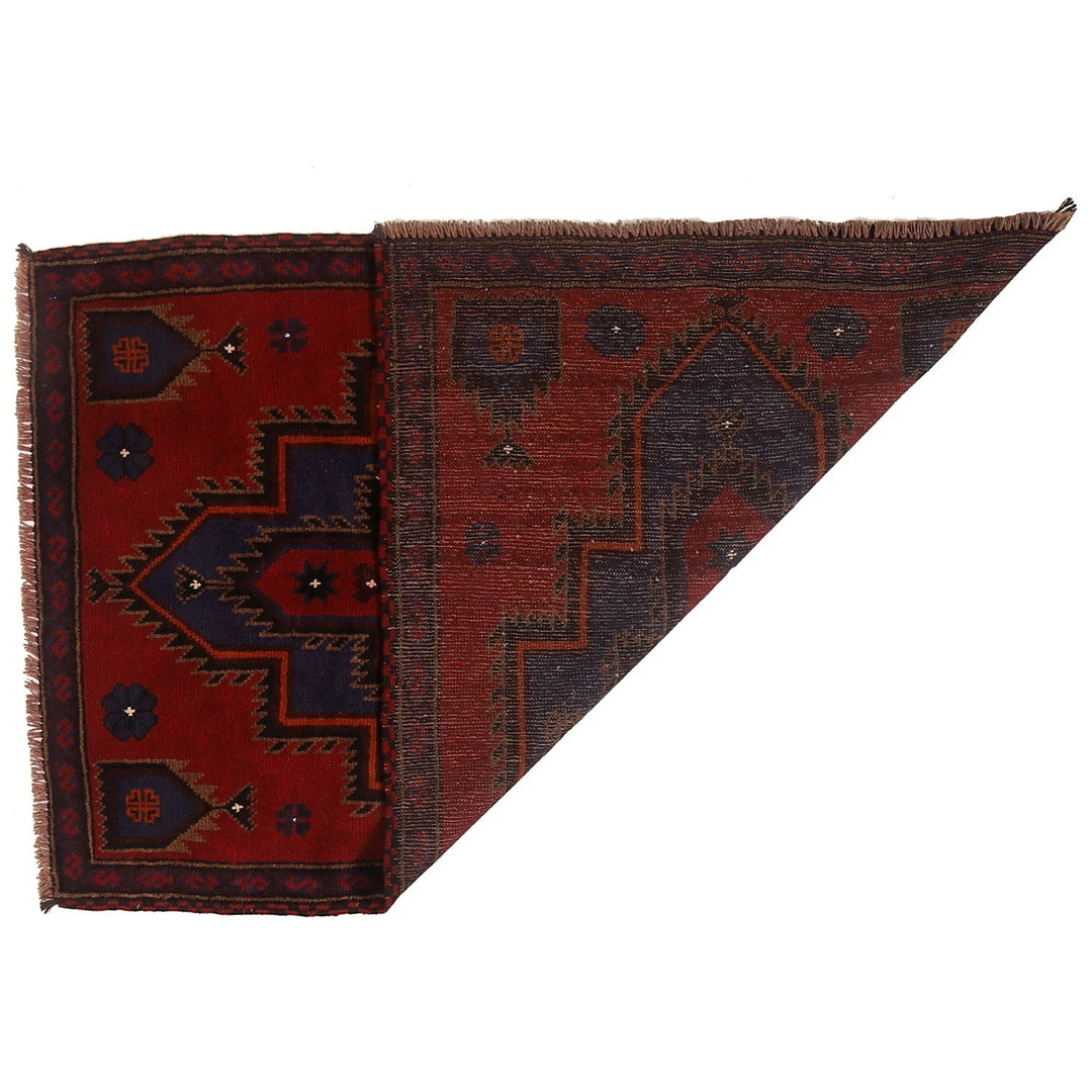 Afghan Baluchi Rug 3' 1" x 4' 8" Hand-Knotted | No. AL58417