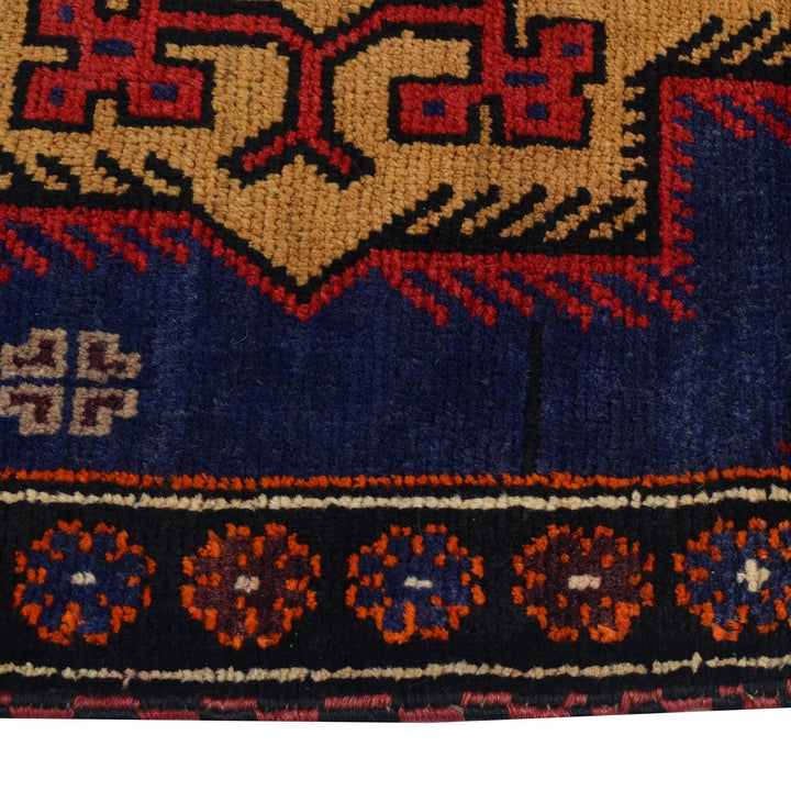 Afghan Baluchi Rug 2' 8" x 4' 7" Hand-Knotted | No. AL58437