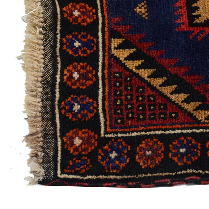 Afghan Baluchi Rug 2' 8" x 4' 7" Hand-Knotted | No. AL58437