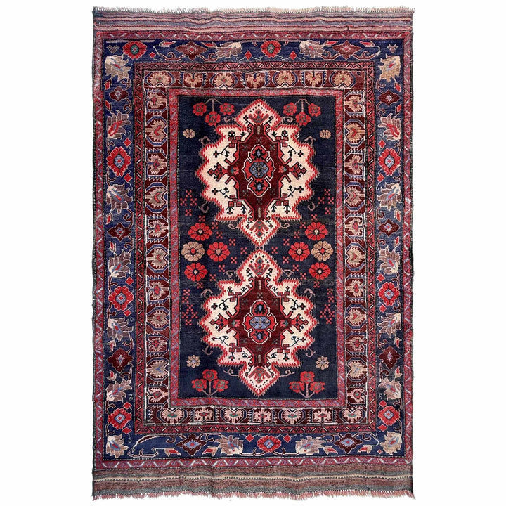Afghan Baluchi Rug 4' 2" x 6' 0" Hand-Knotted | No. AL58484