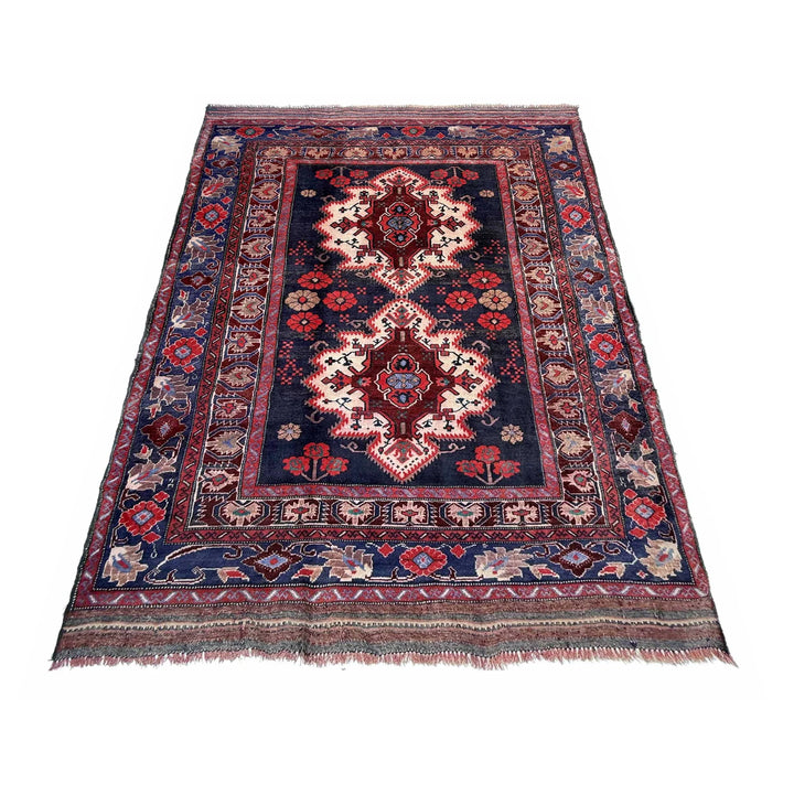 Afghan Baluchi Rug 4' 2" x 6' 0" Hand-Knotted | No. AL58484