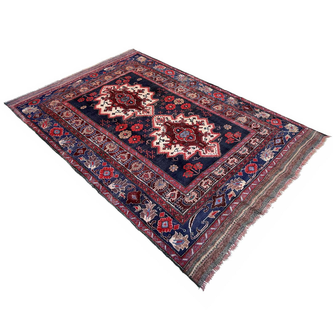 Afghan Baluchi Rug 4' 2" x 6' 0" Hand-Knotted | No. AL58484