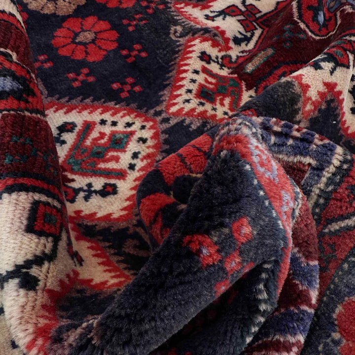 Afghan Baluchi Rug 4' 2" x 6' 0" Hand-Knotted | No. AL58484