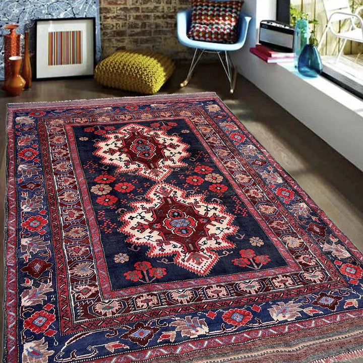 Afghan Baluchi Rug 4' 2" x 6' 0" Hand-Knotted | No. AL58484
