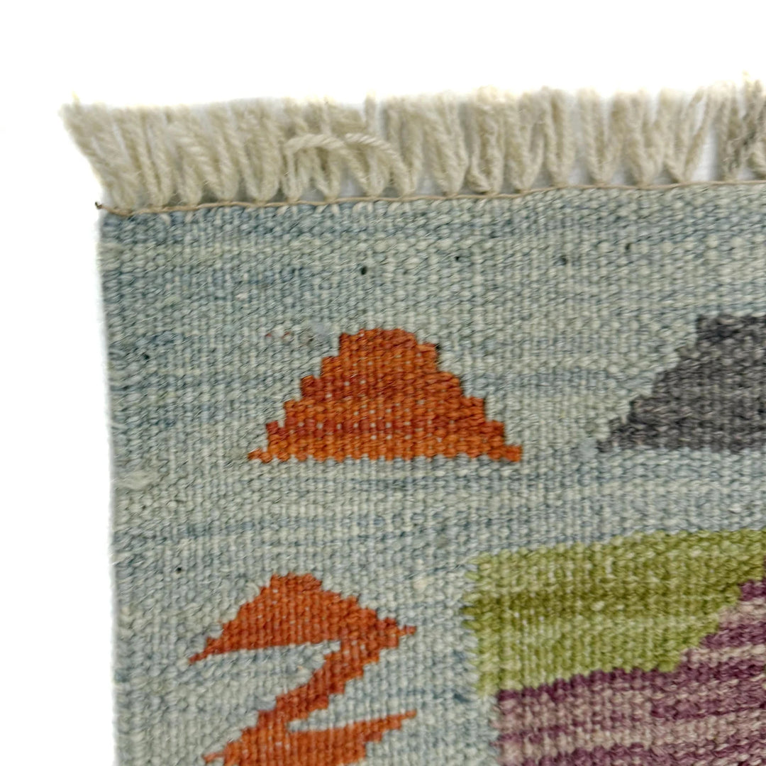 Afghan Vegetable Kilim Rug 2' 6" x 4' 1" Flat-Weave | No. AL585441