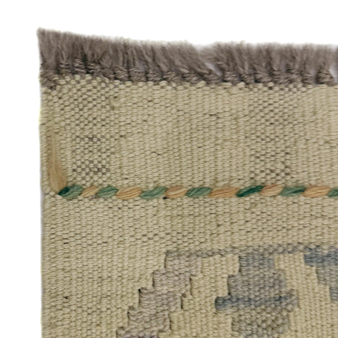 Afghan Vegetable Kilim Rug 2' 9" x 9' 7" Flat-Weave | No. AL586137