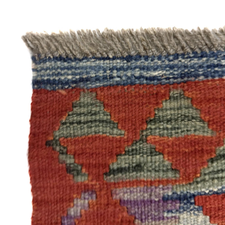 Multicolor Afghan Vegetable Kilim Rug 2'7" x 4'3" Flat-Weave | No. AL586586
