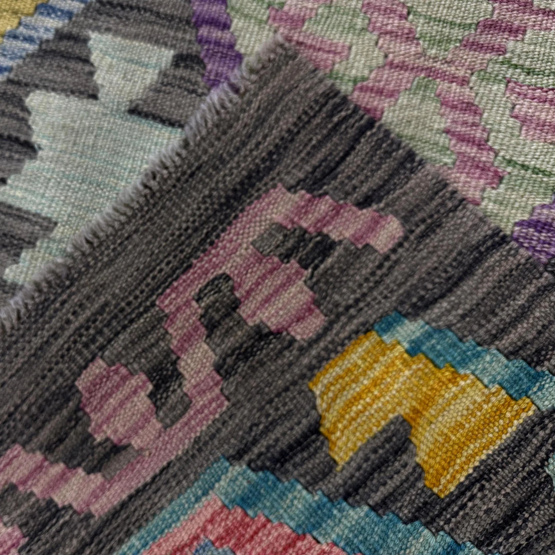 Afghan Vegetable Kilim Rug 5' 9" x 8' 1" Flat-Weave | No. AL587434