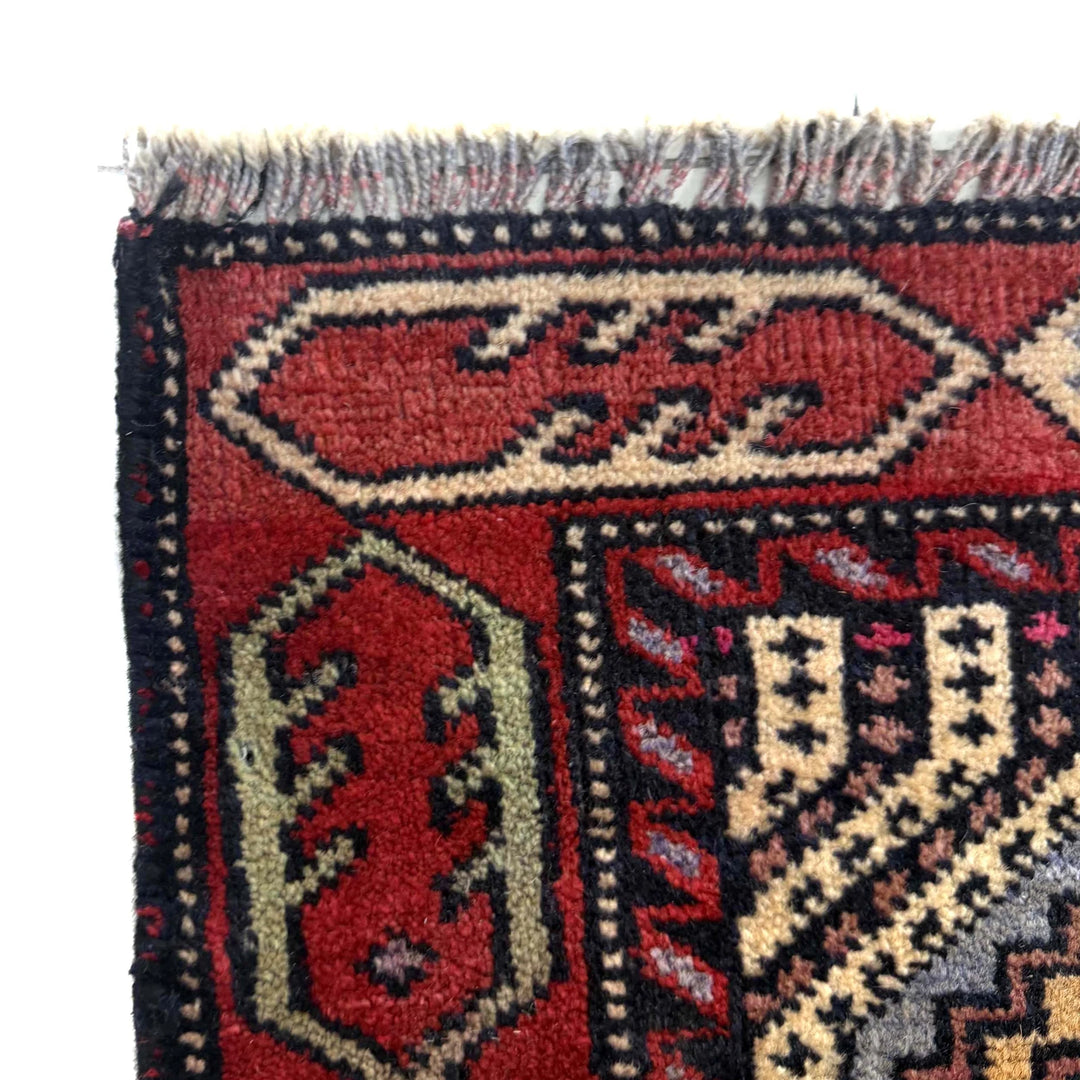 Multicolor Afghan Baluchi Rug 2' 9" x 4' 5" Hand-Knotted | No. AL58772