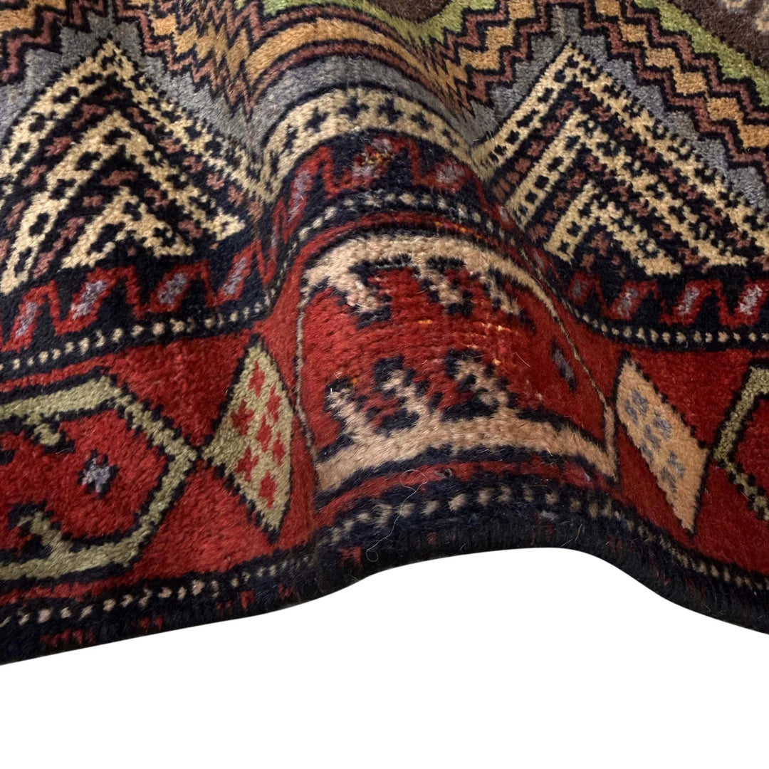 Multicolor Afghan Baluchi Rug 2' 9" x 4' 5" Hand-Knotted | No. AL58772