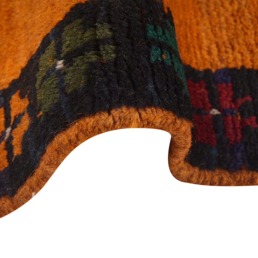 Orange Afghan Baluchi Rug 2' 3" x 7' 9" Hand-Knotted | No. AL58831