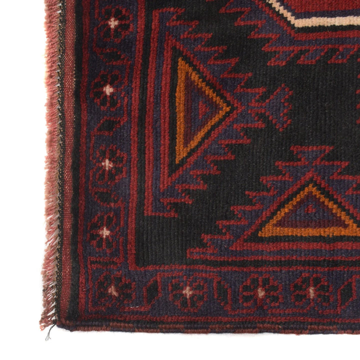 Afghan Baluchi Rug 2'11" x 4'5" Hand-Knotted | No. AL58883