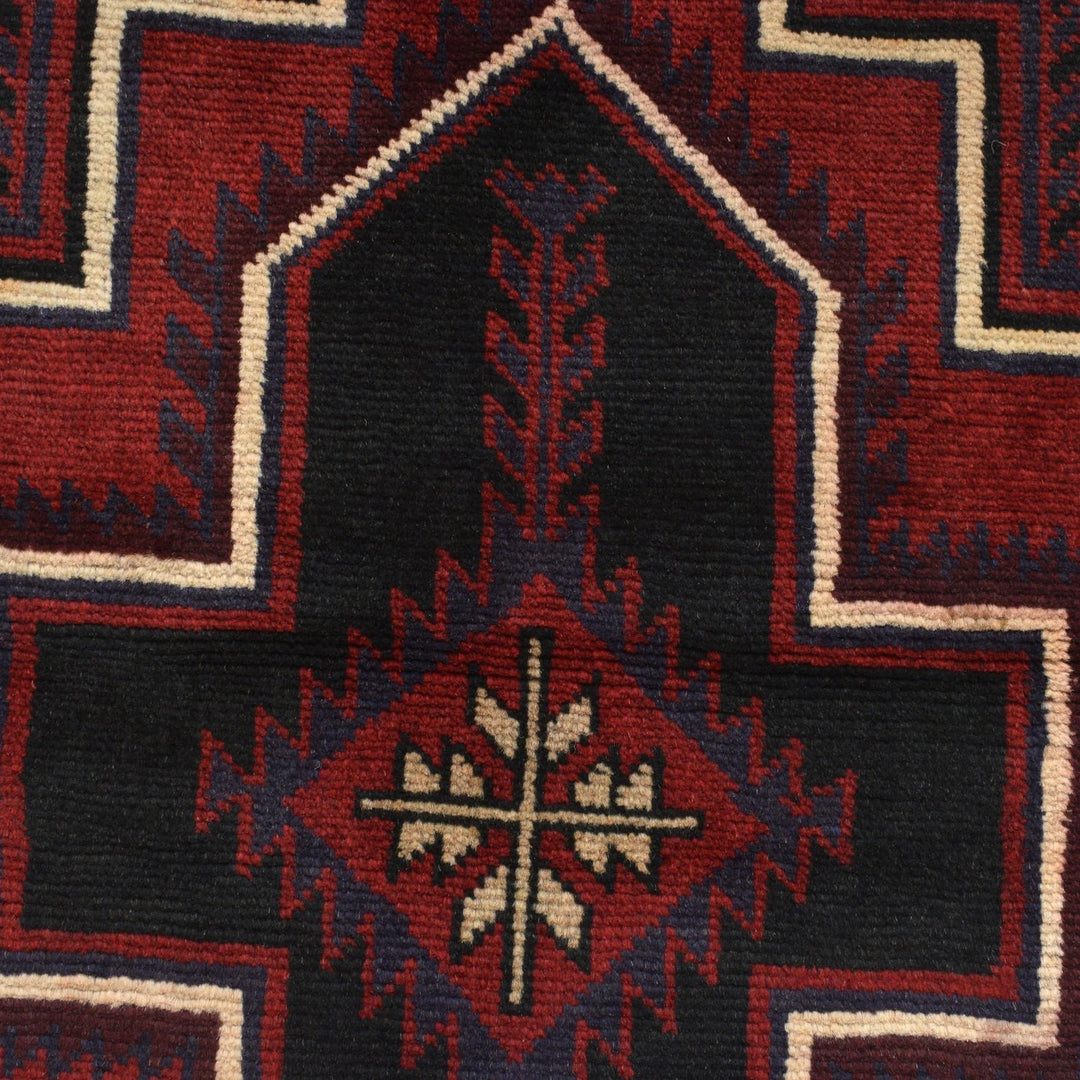 Afghan Baluchi Rug 2'11" x 4'5" Hand-Knotted | No. AL58883