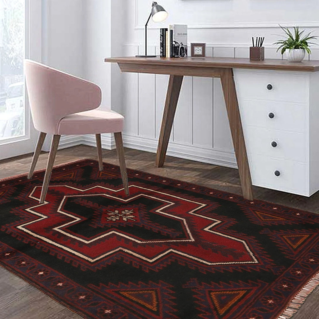 Afghan Baluchi Rug 2'11" x 4'5" Hand-Knotted | No. AL58883