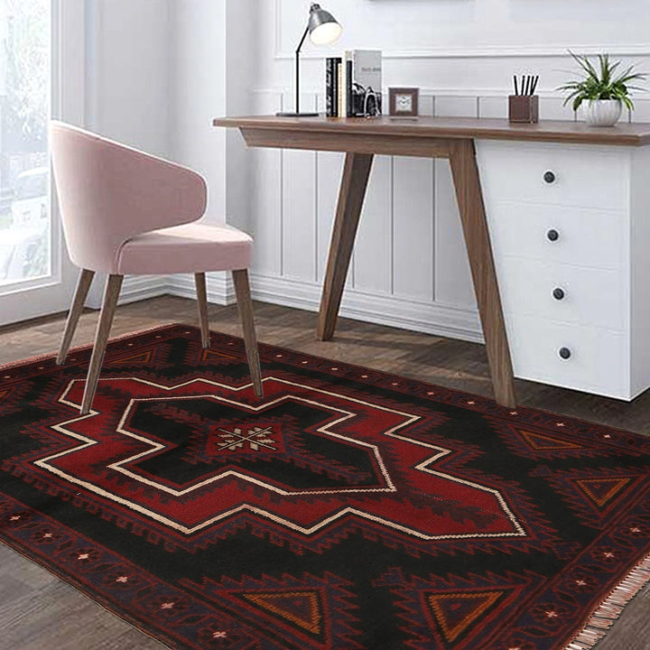 Afghan Baluchi Rug 2'11" x 4'5" Hand-Knotted | No. AL58883