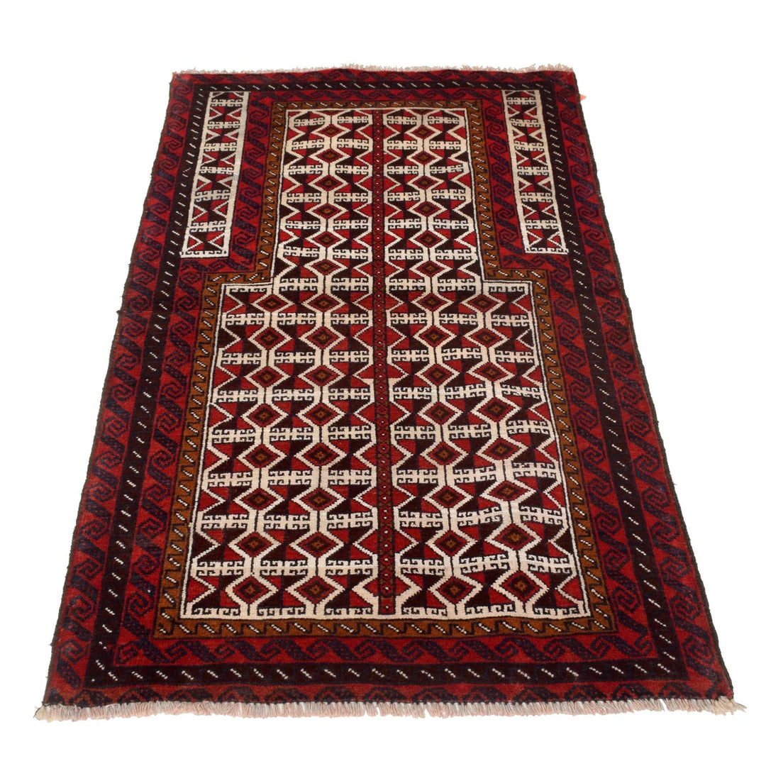 Afghan Prayer Rug 2' 7" x 4' 5" Hand-Knotted | No. AL58912