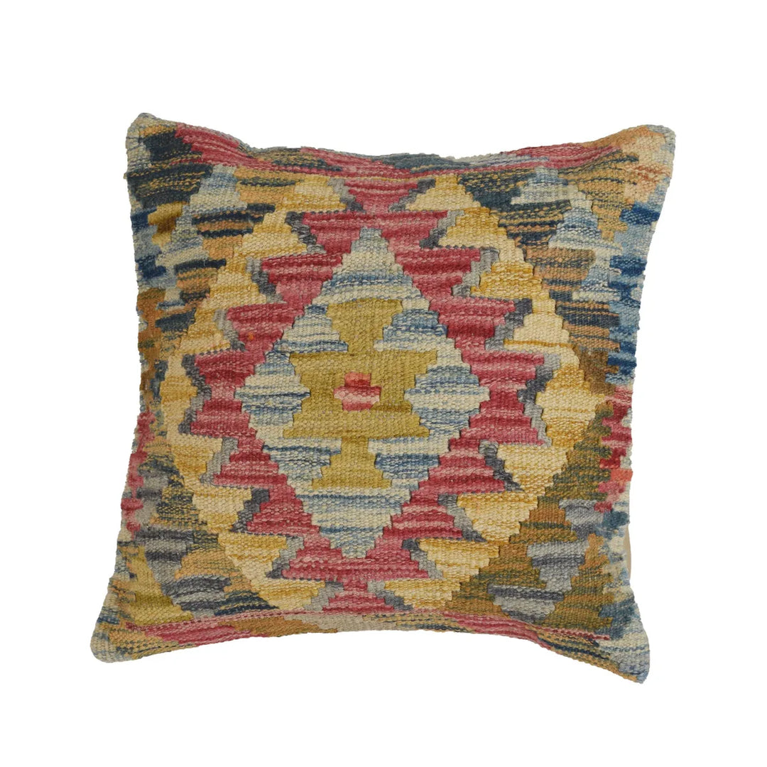 Afghan Cushion 1' 6" x 1' 6" Flat-Weave | No. AL59037