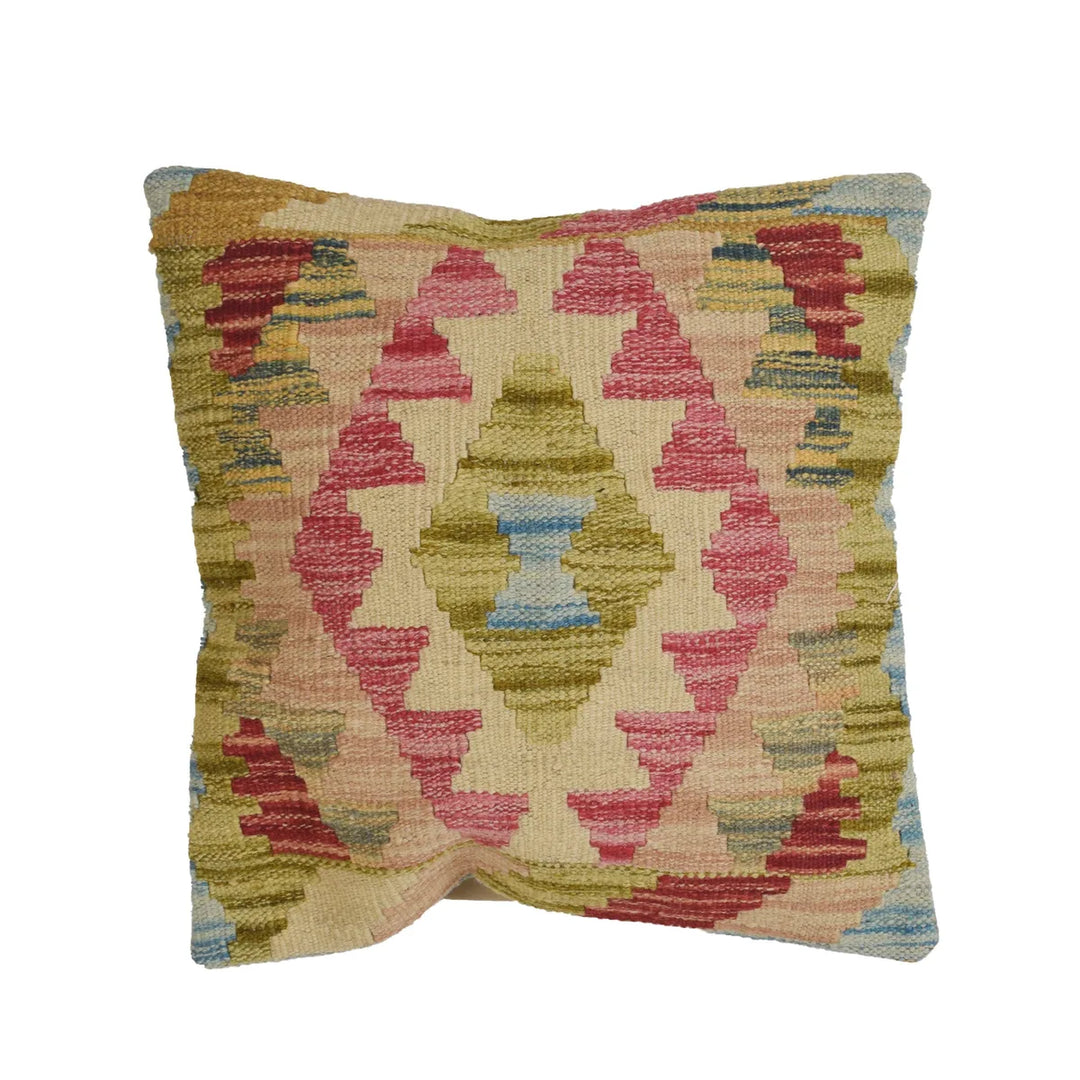 Afghan Cushion 1' 4" x 1' 5" Flat-Weave | No. AL59127
