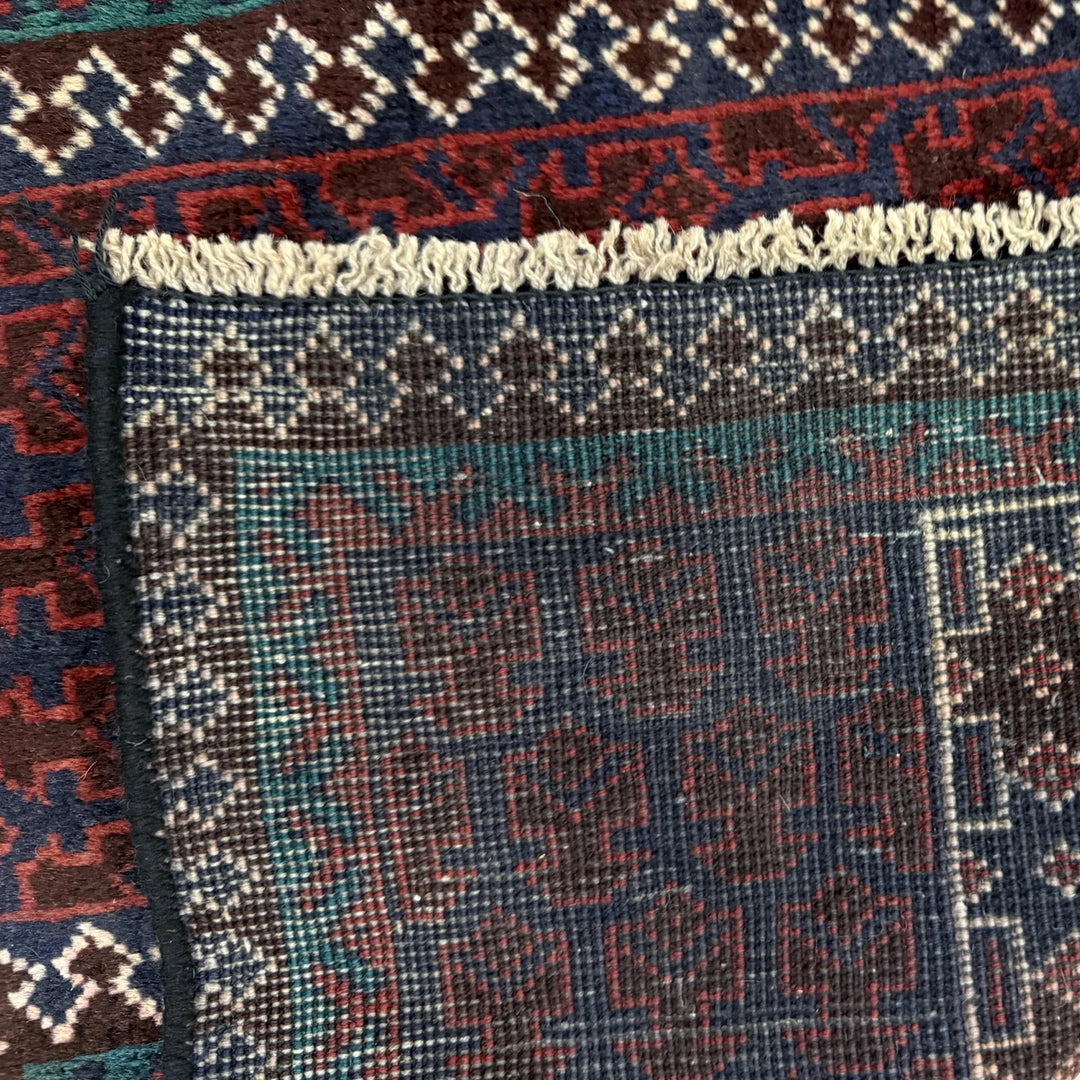 Red Afghan Prayer Rug 2' 11" x 4' 9" Hand-Knotted | No. AL59170