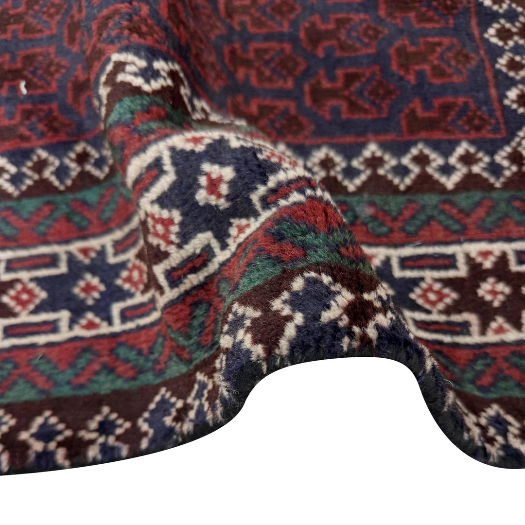 Red Afghan Prayer Rug 2' 11" x 4' 9" Hand-Knotted | No. AL59170