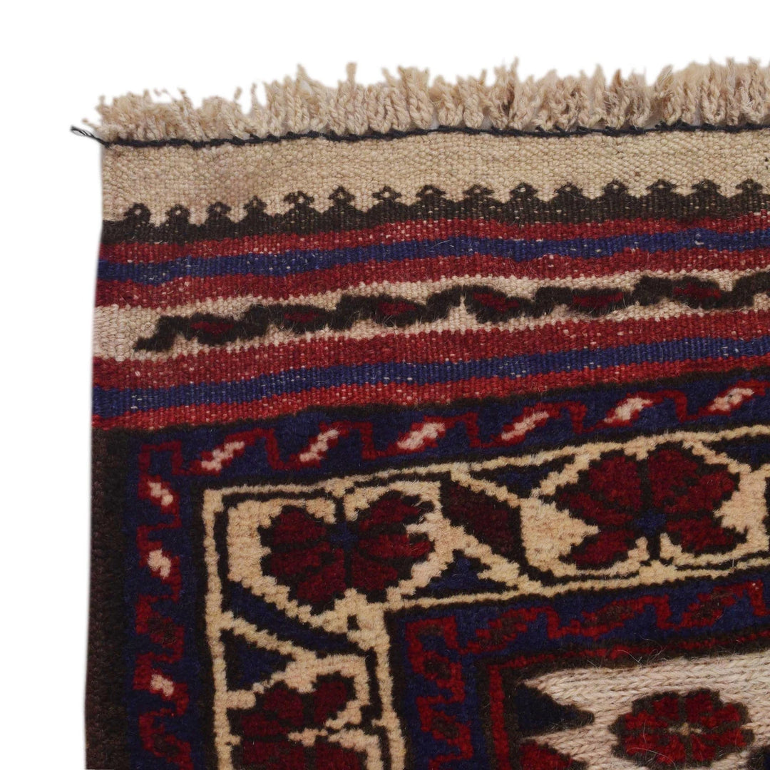 Afghan Baluchi Rug 2' 7" x 4' 5" Hand-Knotted | No. AL59185