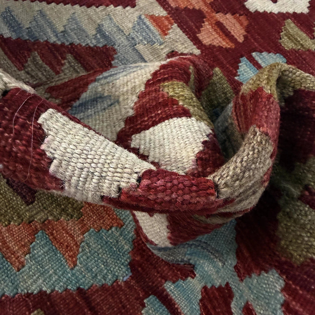 Afghan Vegetable Kilim Rug 2'9" x 4'2" Flat-Weave | No. AL591895