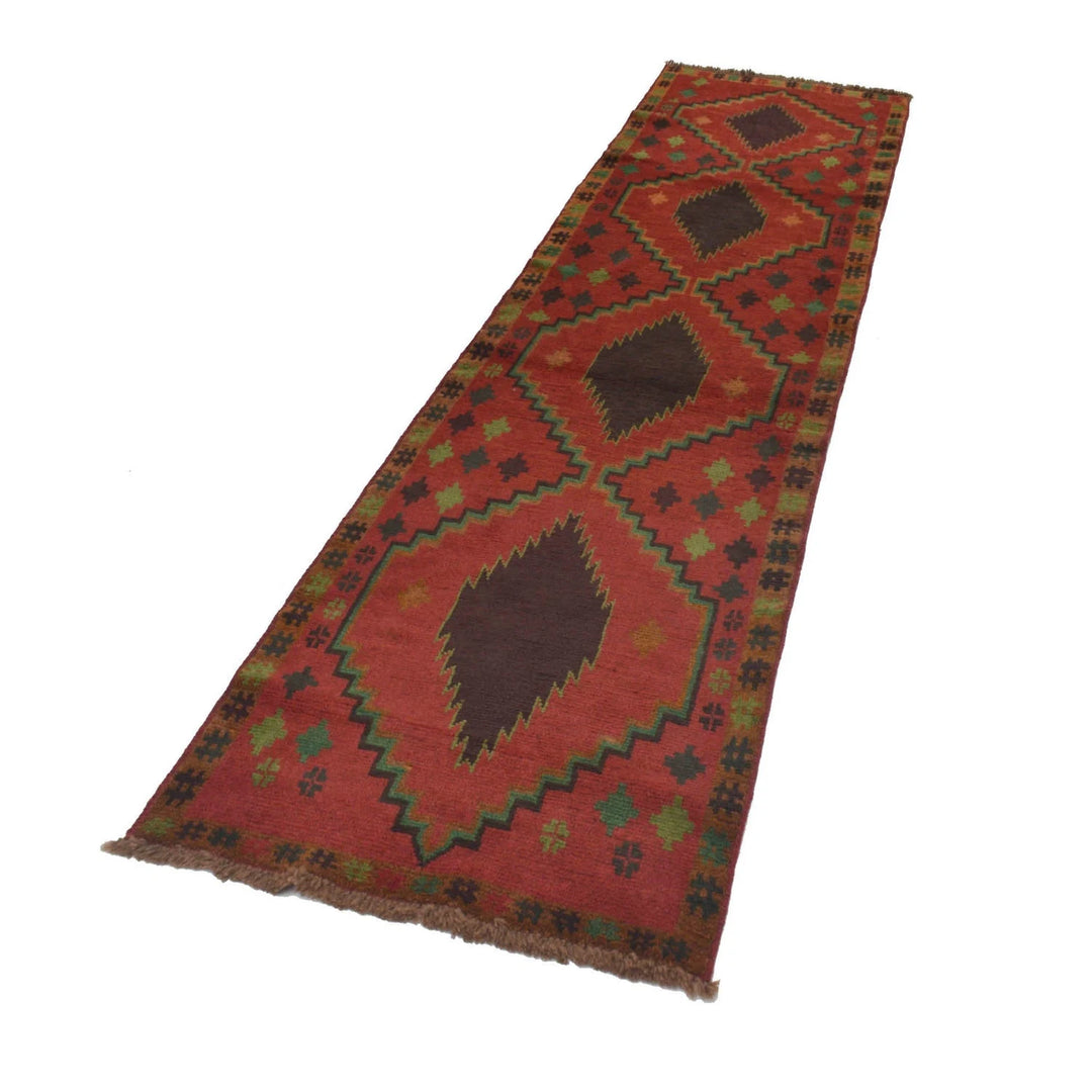Afghan Baluchi Runner 2' 7" x 6' 11" Hand-Knotted | No. AL59381