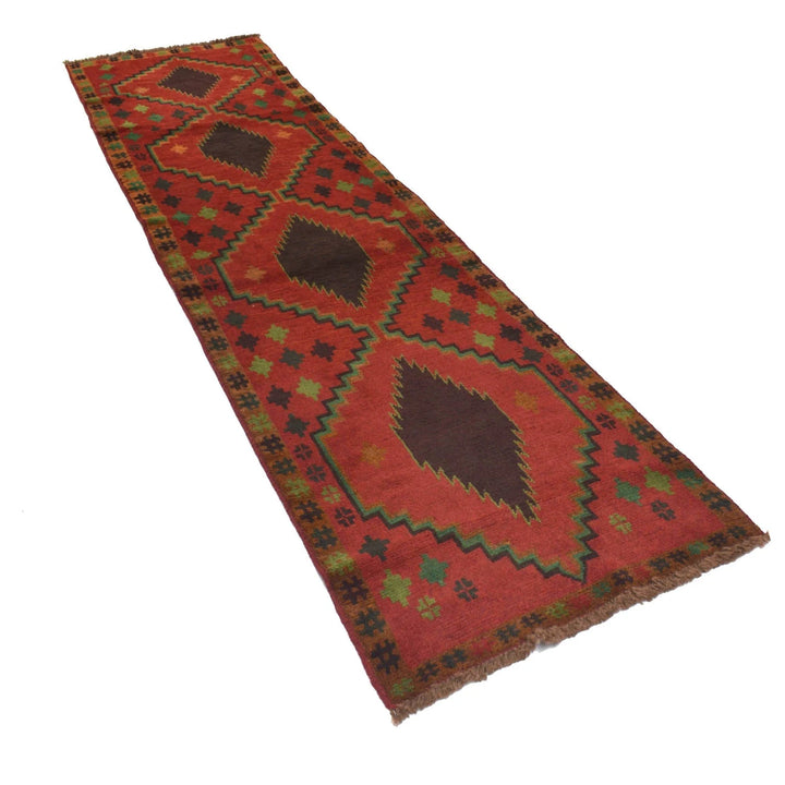 Afghan Baluchi Runner 2' 7" x 6' 11" Hand-Knotted | No. AL59381