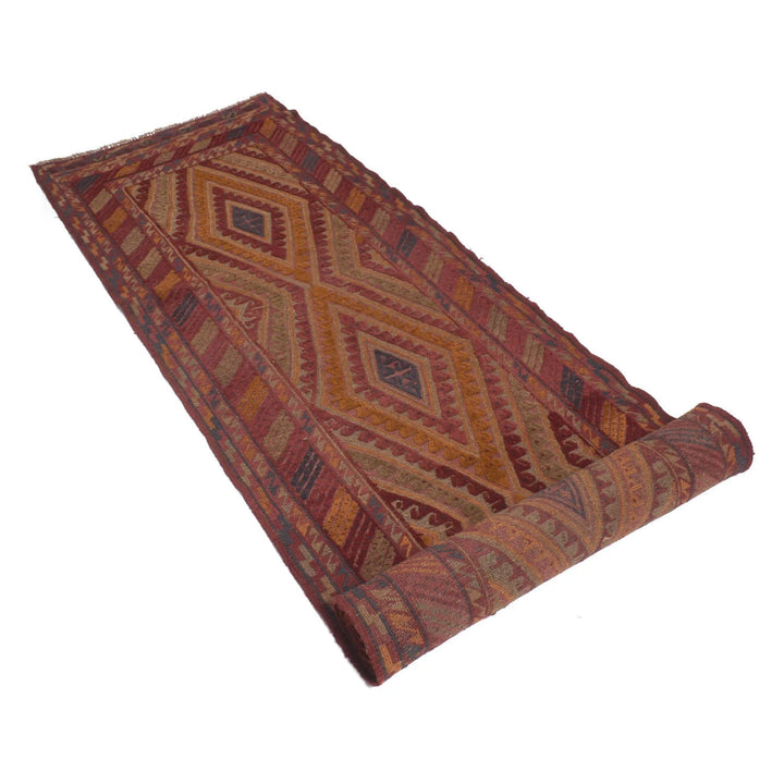 Brown Afghan Mashwani Rug 2' 9" x 11' 11" Hand-Knotted | No. AL59382