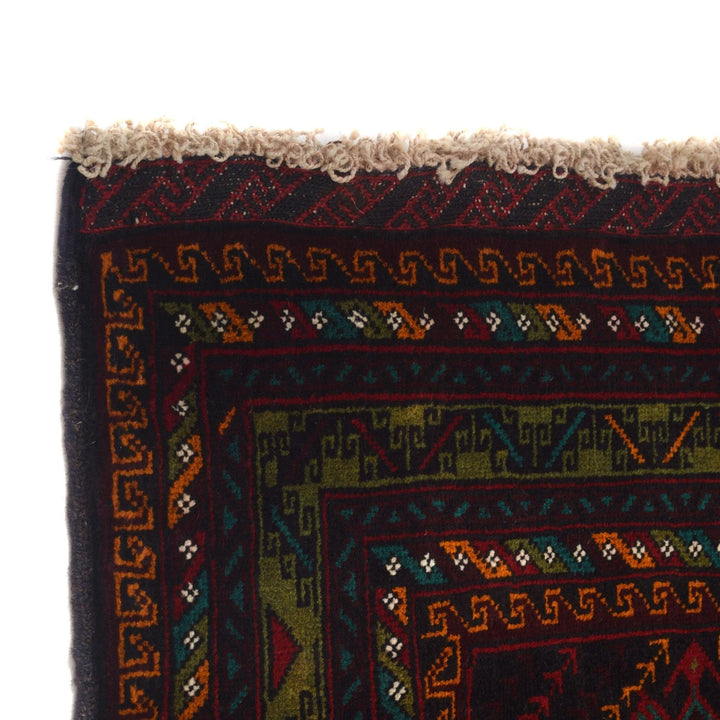 Afghan Baluchi Rug 4' 1" x 5' 9" Hand-Knotted | No. AL59408