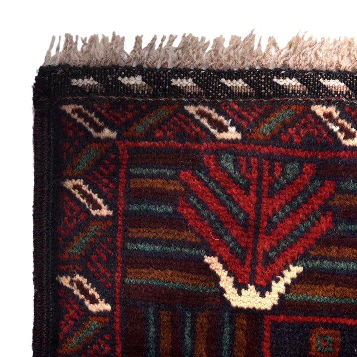 Red Afghan Prayer Rug 2' 10" x 4' 11" Hand-Knotted | No. AL59460