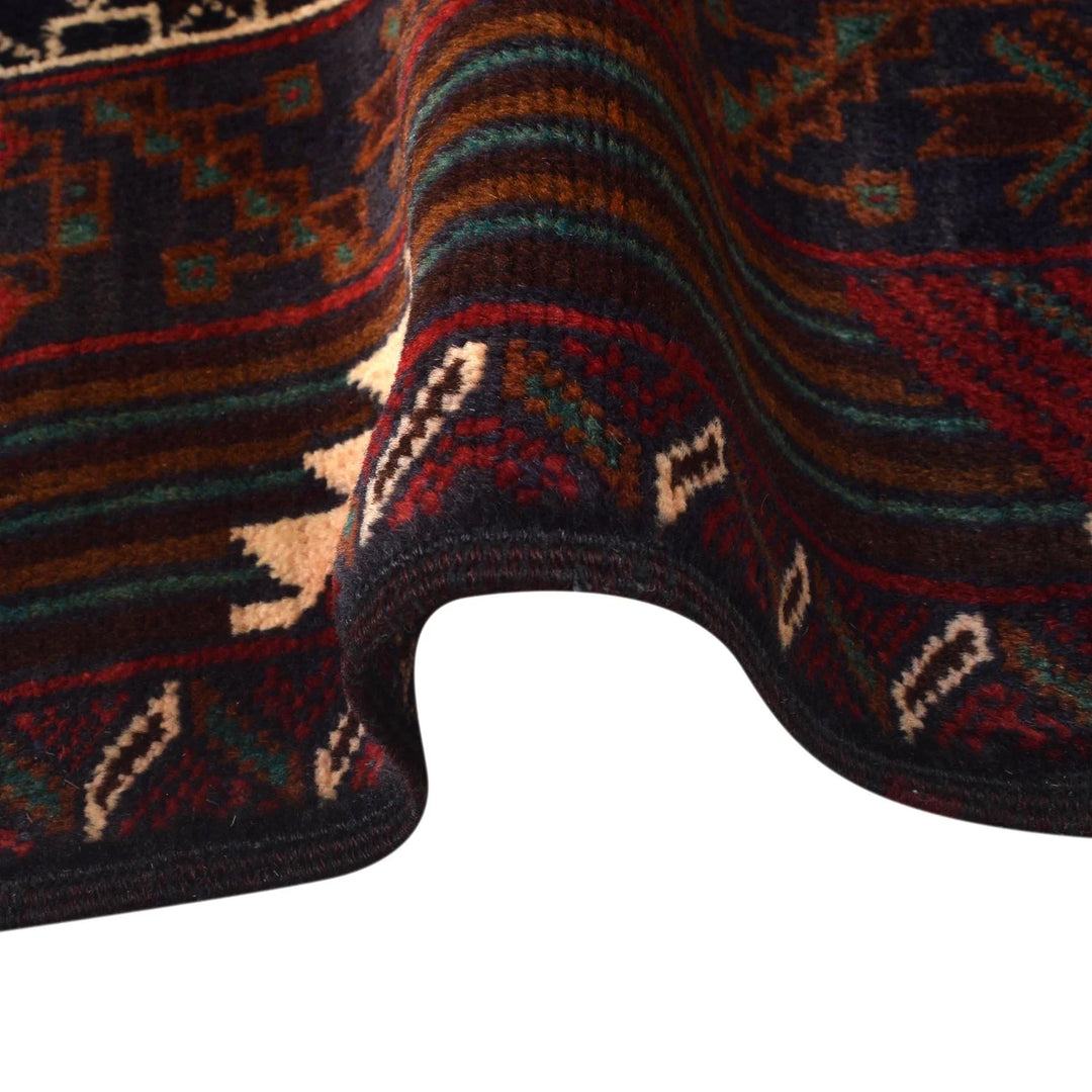 Red Afghan Prayer Rug 2' 10" x 4' 11" Hand-Knotted | No. AL59460