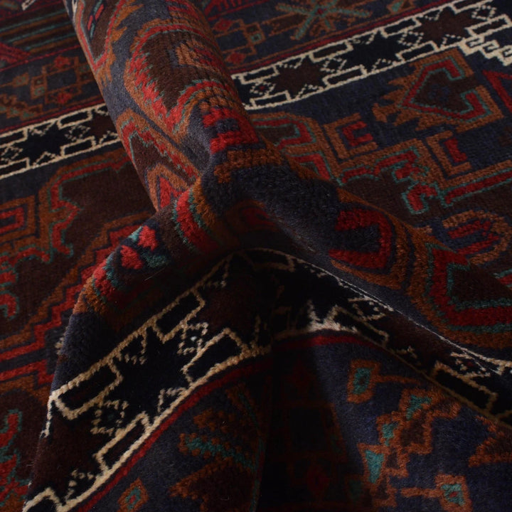 Red Afghan Prayer Rug 2' 10" x 4' 11" Hand-Knotted | No. AL59460