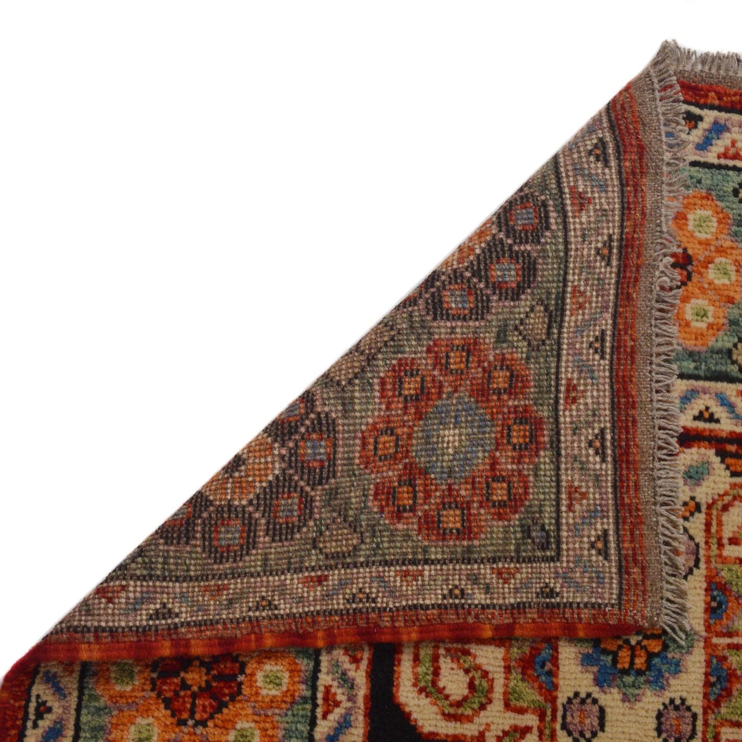 Red Afghan Shirazi Rug 6' 5" x 9' 6" Hand-Knotted | No. AL59539