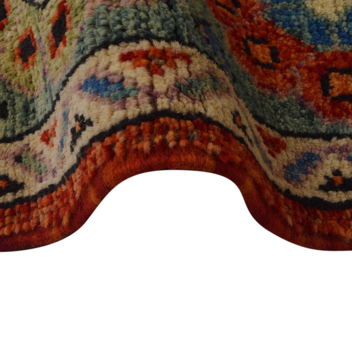 Red Afghan Shirazi Rug 6' 5" x 9' 6" Hand-Knotted | No. AL59539
