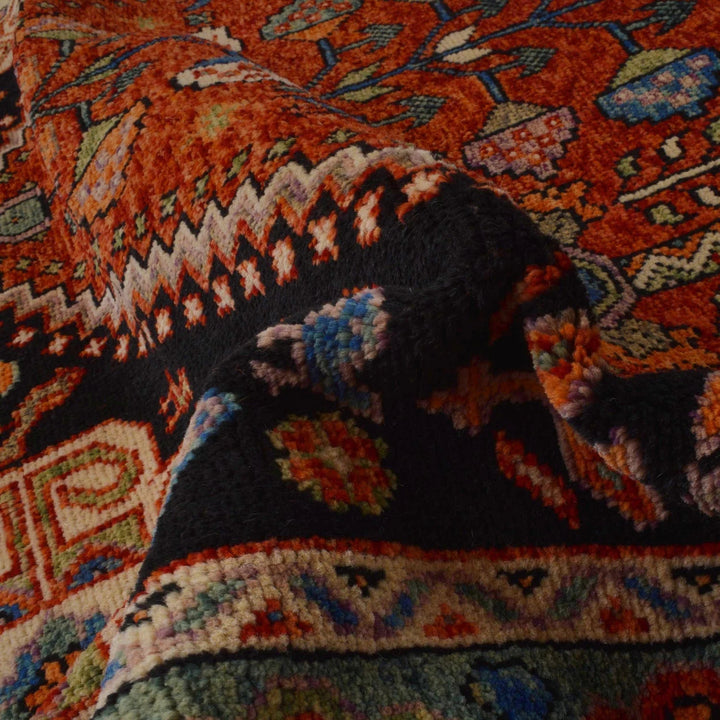Red Afghan Shirazi Rug 6' 5" x 9' 6" Hand-Knotted | No. AL59539