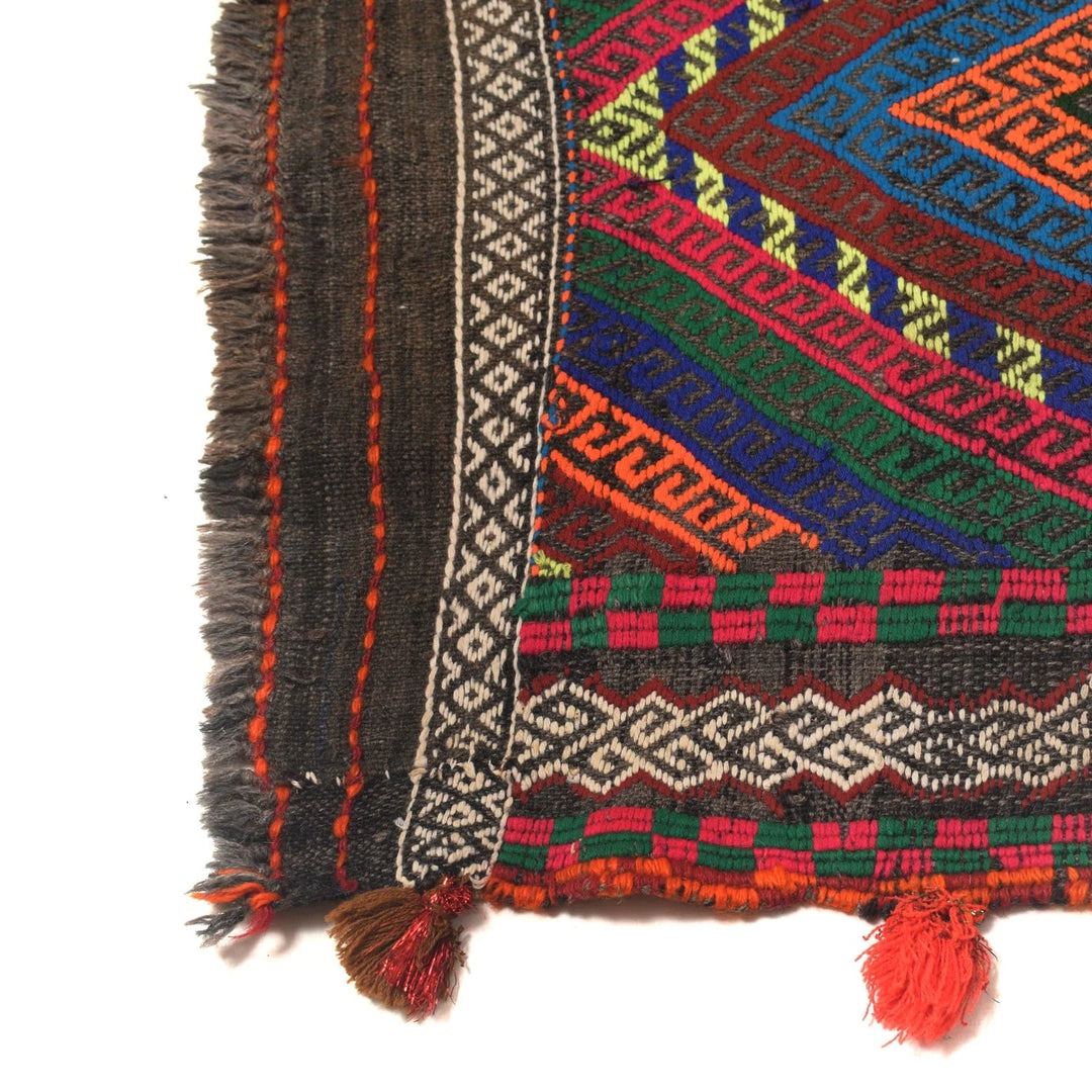Afghan Suzuni Rug 2' 1" x 8' 11" Flat-Weave | No. AL59663