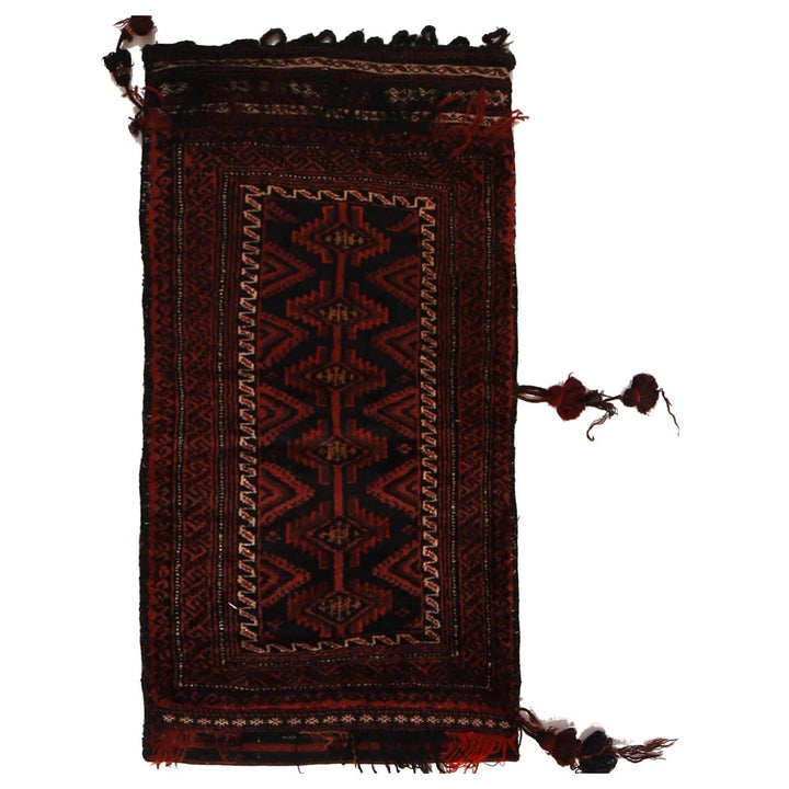 Afghan Baluch Balisht Rug 1' 8" x 3' 4" Hand-Knotted | No. AL59677