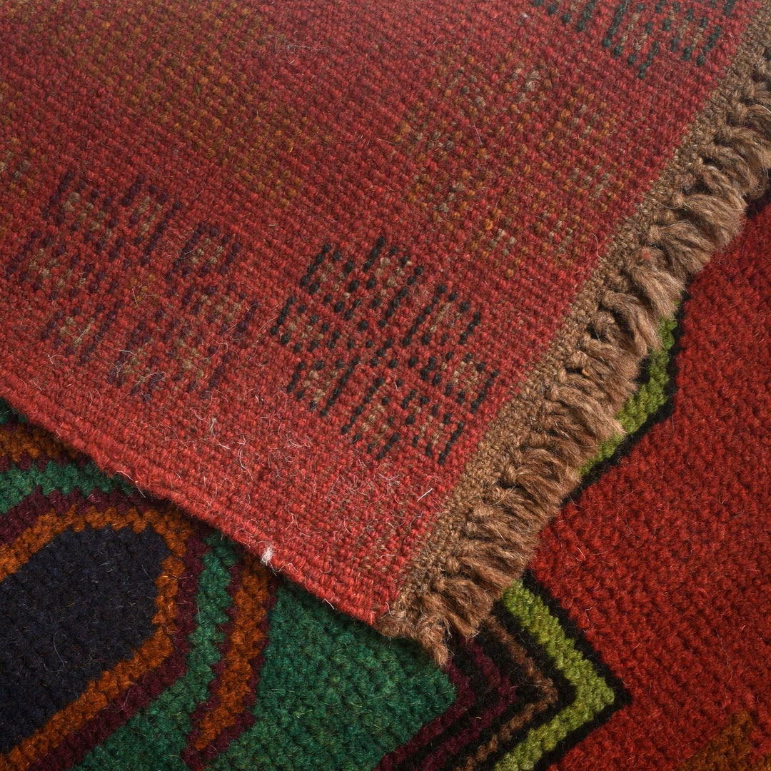 Afghan Baluchi Rug 4' 1" x 6' 3" Hand-Knotted | No. AL59689