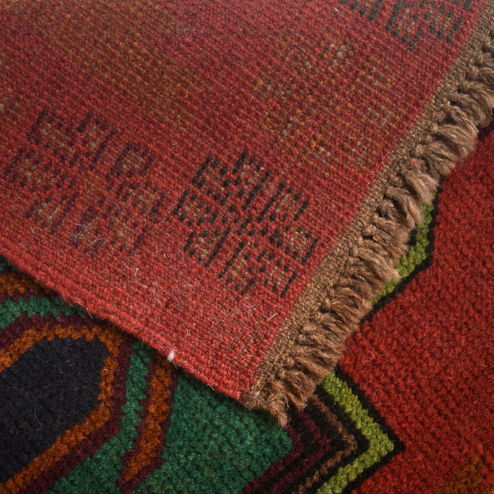 Afghan Baluchi Rug 4' 1" x 6' 3" Hand-Knotted | No. AL59689