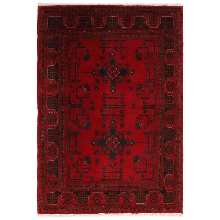 Afghan Khal Mohammadi Rug 3' 2" x 4' 11" Hand-Knotted | No. AL59712